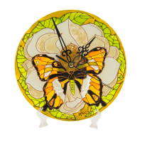 Ceas Cu Magnolie Si Fluture