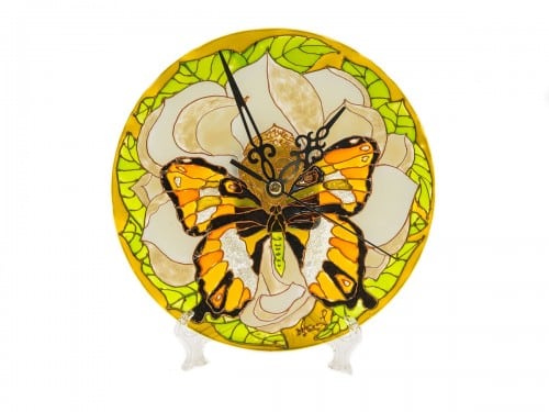 Ceas Cu Magnolie Si Fluture